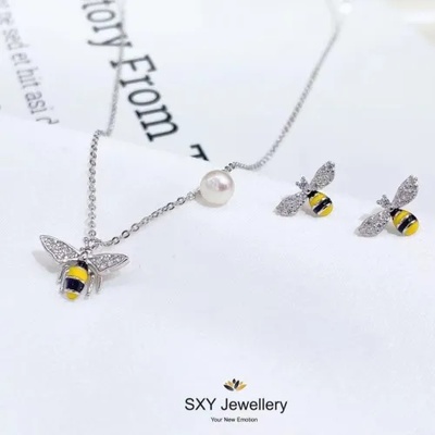 SXY Jewellery Дамски сребърен комплект "Пчелички" | ss01374