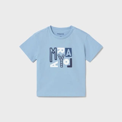 MAYORAL Тениска къс ръкав basic в Небесно син цвят за мини момче Mayoral