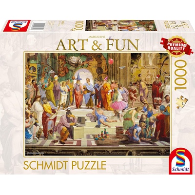 Schmidt Spiele Пъзел Schmidt от 1000 части - Училището в Атина 2024 (58526)