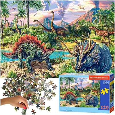 Castorland Dinosauří vulkán 120 dielov