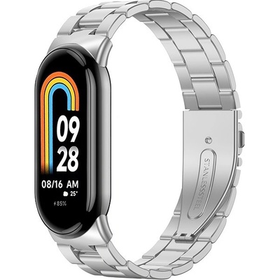 Xiaomi Mi Smart Band 8/9/10 náhradní náramek/řemínek - BO chirurgická ocel Stříbrná MBSCZ-8BOCH01 – Zboží Živě