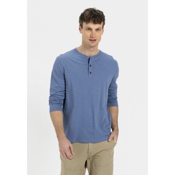 Camel Active tričko HENLEY 1 1 ARM modré