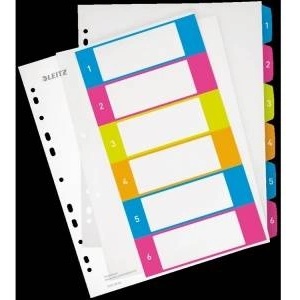 Leitz Binder holders A4 WOW, printable 1-6 (10K395B)