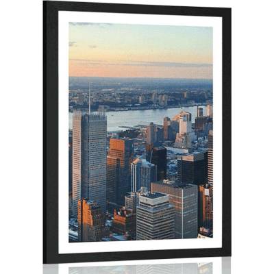 Plakát s paspartou panorama města New York - 60x90 no frame