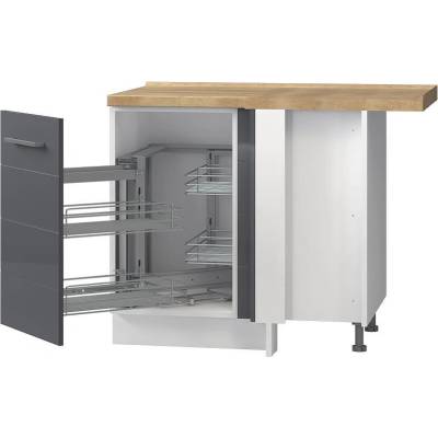 Долен кухненски шкаф ъглов с механизъм Highline R-UG-1KMCL/3 ляв
