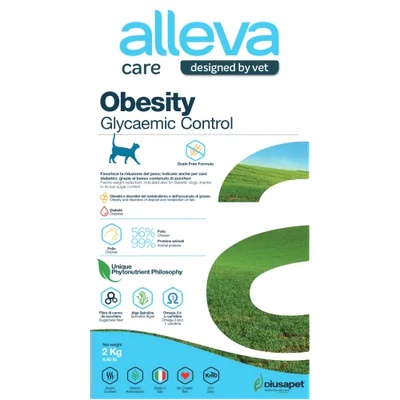 Diusapet Alleva Care Obesity Glycaemic Control - пълноценна храна за пораснали котки над една година, намалява наднорменото тегло и регулира захарния диабет, Италия - 1, 5 кг P10271