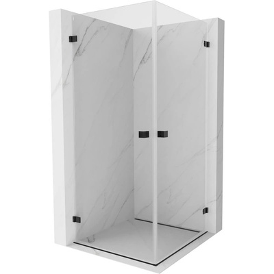 Mexen Lunar-B Duo кабина за душ с отваряеми врати 70 x 70 см, прозрачна, черна - 832-070L-070P-70-00 (832-070L-070P-70-00)