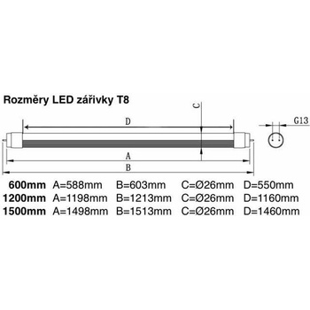 LEDsviti Stmívatelná LED zářivka 150cm 24W mléčný kryt denní bílá