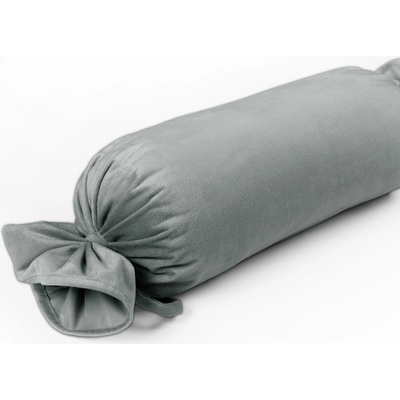 Biante Zamatový vankúš valec bonbon Velvet Prémium SVP-046 Svetlo sivý 15x60