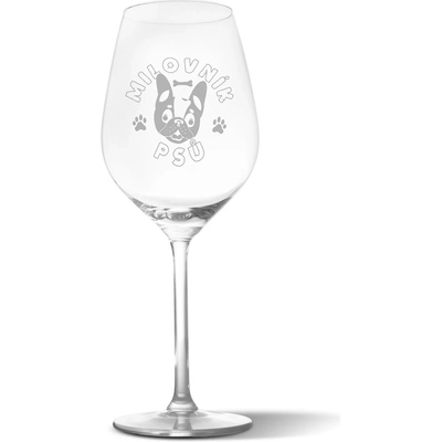 Sablio Pohár na víno Milovník psov 490 ml
