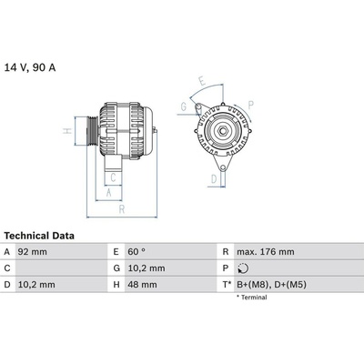 Alternátor BOSCH 0 986 039 740
