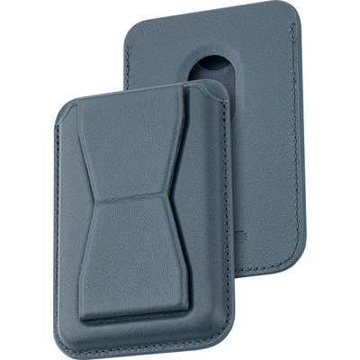 Leather magsafe cardholder with stand - Blue (DV550002)