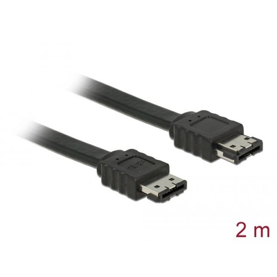 Delock eSATA 3 Gb/s > eSATA kábel 2 m fekete (85641) (delock85641) (delock85641)