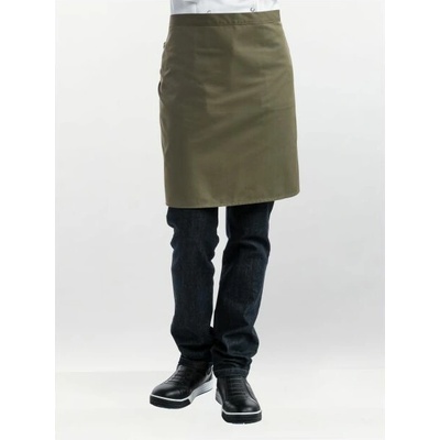 Chaud Devant Kuchářksá zástěra s jednou kapsou Dark Olive - Green