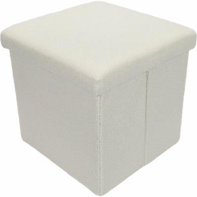 Storagesolutions Taburet se úložným prostorem BINI, 38 × 38 × 38 cm, béžový