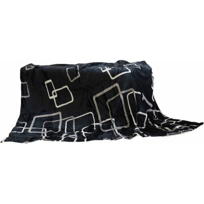 Jerry Fabrics Deka s baránkom mikroplyš Štvorce čiernobiele