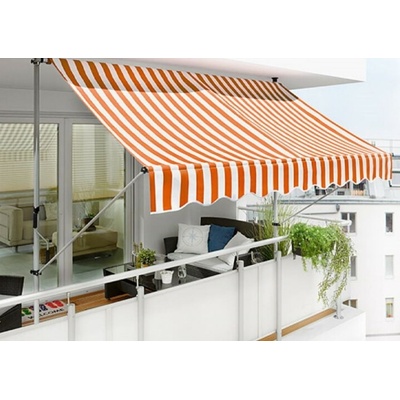 Sunfun Rozpěrná markýza, oranžovo-bílá, 3 x 1,5 m 26244594