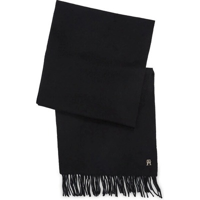 Tommy Hilfiger Зимен шал Tommy Hilfiger Cashmere Chic Woven Scarf AW0AW15344 Black BDS (Cashmere Chic Woven Scarf AW0AW15344)