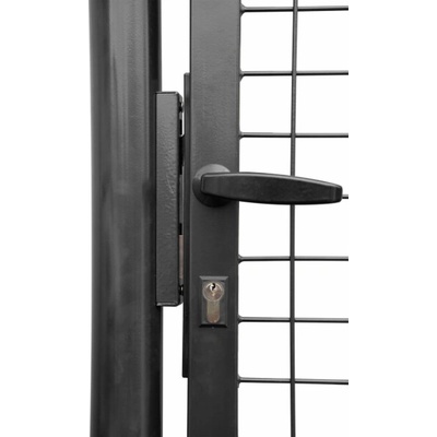 Strend Pro METALTEC ECO, 1000/1800/50x50 mm, čtvercový rám, antracit, jednokřídlý, zahradní, ZN+PVC,