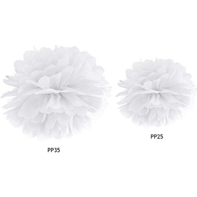 Pom Pom Papírový BÍLÝ 25cm – Hledejceny.cz