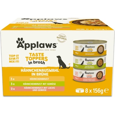 Applaws Dog Taste Toppers Broth Adult Multipack Mix receptúr 8 x 156 g