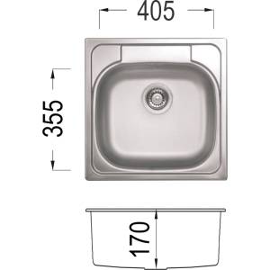 Leks COMPACT 480 SI (COMPACT 480 S) Мивка за вграждане