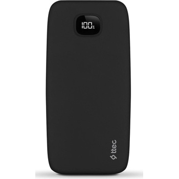 Ttec Портативна батерия ttec - ChargeUp Pro LCD, 10 000 mAh, черна (8694470829135)