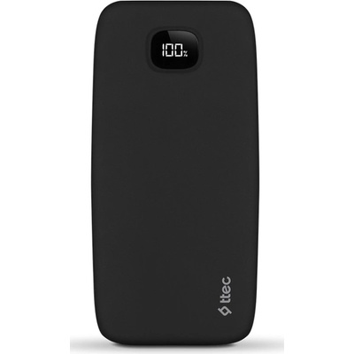 Ttec Портативна батерия ttec - ChargeUp Pro LCD, 10 000 mAh, черна (8694470829135)