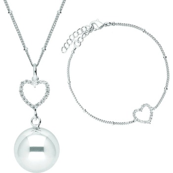 Image 1 of Bola Комплект Медальон за бременни Бола и гривна - Silver Heart (Set2)