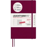 Leuchtturm1917 Weekly Calendar 2027 Medium (A5) with Notebook - German Appointment Planner, Port Red, Softcover, January-December 2027, Weekly Overview on the Left + Notes Page on the Right - 400067 (400067)