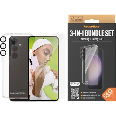 Panzer Калъф и протектори PanzerGlass - 3 в 1 Bundle Set, Galaxy S24 Plus, прозрачни (5711724212116)