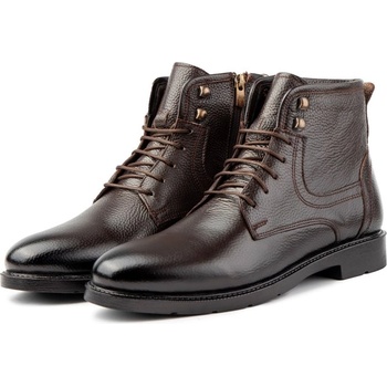 Ducavelli Мъжки ежедневни обувки от естествена кожа - Тъмнокафяви (1424_Кафяво)