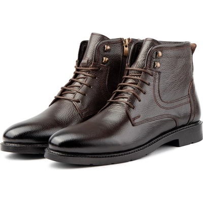 Ducavelli Мъжки ежедневни обувки от естествена кожа - Тъмнокафяви (1424_Кафяво)