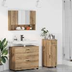 vidaXL Комплект мебели за баня 3 бр. Дъб 76, 5 x 35 x 64 см (3393042)