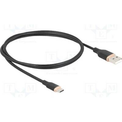 Delock 81226 USB 2.0 USB A vidlice USB C vidlice zlacený 1m černý