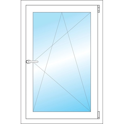 OKNA HNED Plastové okno 65x98 cm (650x980 mm) bílé otevíravé a sklopné pravé