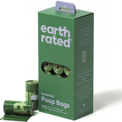 Earth Rated Sáčky na psí exkrementy s vůní levandule 21 rolí x 15 sáčků – Sleviste.cz