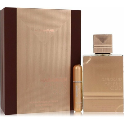 Al Haramain balzamber Oud Gold Edition Extreme EDP 100 ml + balzamber Oud Gold Edition Extreme plniteľný rozprašovač parfémov darčeková sada