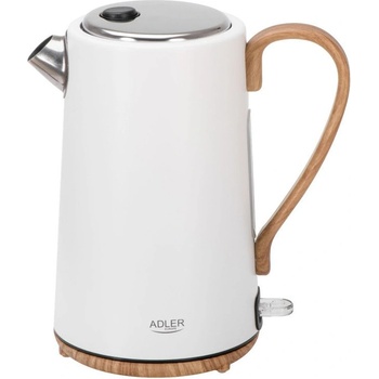 Adler Електрическа кана Adler AD 1352, 2200W, 1.7 л, STRIX, Въртяща се основа, Автоматично изключване, Бял (9999AD1352)