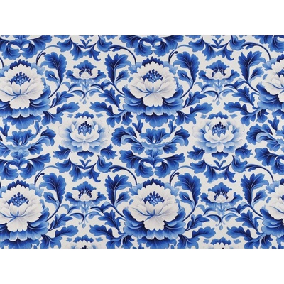 Bavlněný popelín silk oděvní květy Varianta: 1 bílá modrá 62725/163468/291364