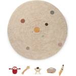 Lorena Canals Бежово памучно детско килимче за игра ø150 cm Solar System - Lorena Canals (C-PLAY-SOLAR)