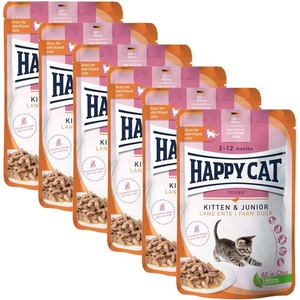 Happy Cat Консерва Котенца и Юноши Земна Патица 6 x 85 г
