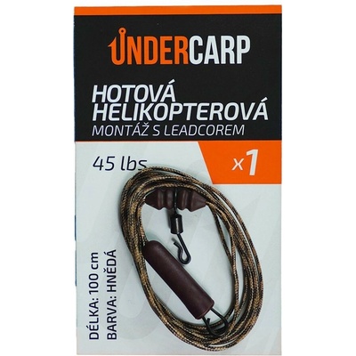 UnderCarp Hotový Náväzec Helikoptérová montáž s leadcoreom 45lb/100cm hnedá