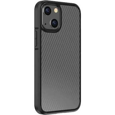 DEVIA Guardian Shockproof Case - хибриден удароустойчив кейс за iPhone 13 (черен-прозрачен)