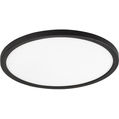 Gonzalo, indoor ceiling lamp, black plastic lamp with white plastic shade, 24W, with shade: 1600lm, without shade: 2500l (71096)