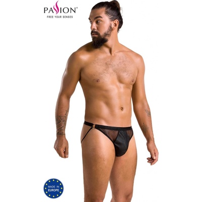 Passion MEN 034 Pánské slipy open Luke černé