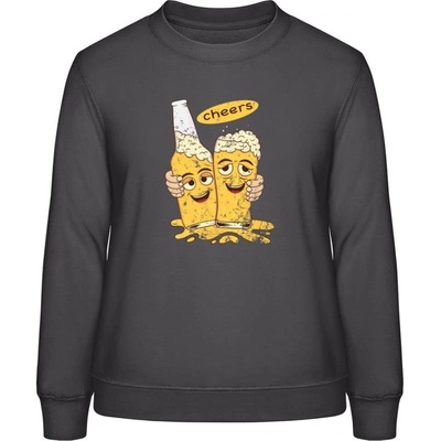 AWDis Sweat mikina Pivní motiv Na zdraví Bouřková šedá