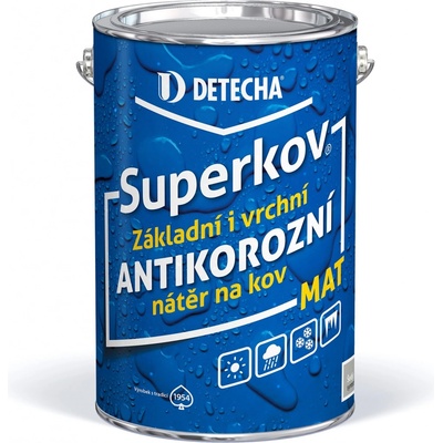 Detecha Základní i vrchní antikorozní barva SUPERKOV - 2,5kg - hnědý (mat)
