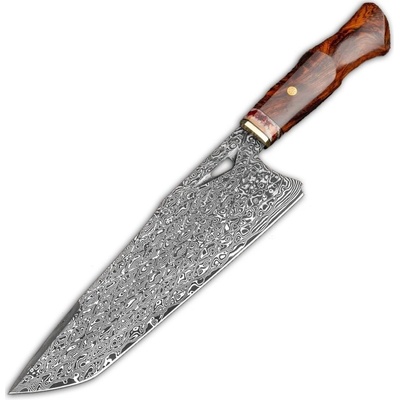 KnifeBoss kuchársky damaškový nôž Master Chef 8.5 22 cm Ironwood