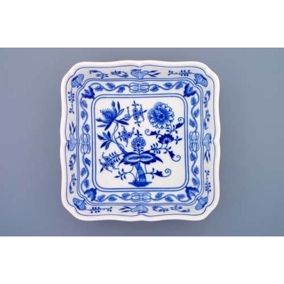 Český porcelán Dubí Mísa salátová čtyřhranná cibulák 24 cm